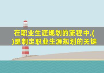 在职业生涯规划的流程中,( )是制定职业生涯规划的关键